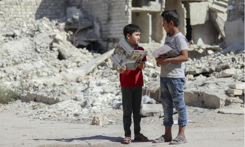 تعليم الأطفال عن مخاطر مخلفات الحرب في حلب - تشرين الأول 2019 (UNICEF)