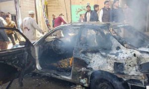 تفجير سيارة مفخخة في مدينة الباب بريف حلب الشمالي 16 تشرين الثاني 2019 (مدينة الباب على فيس بوك)