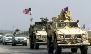 قافلة عسكرية أميركية قرب بلدة بردرش في كردستان العراق 21 تشرين الاول 2019 (فرانس برس)

