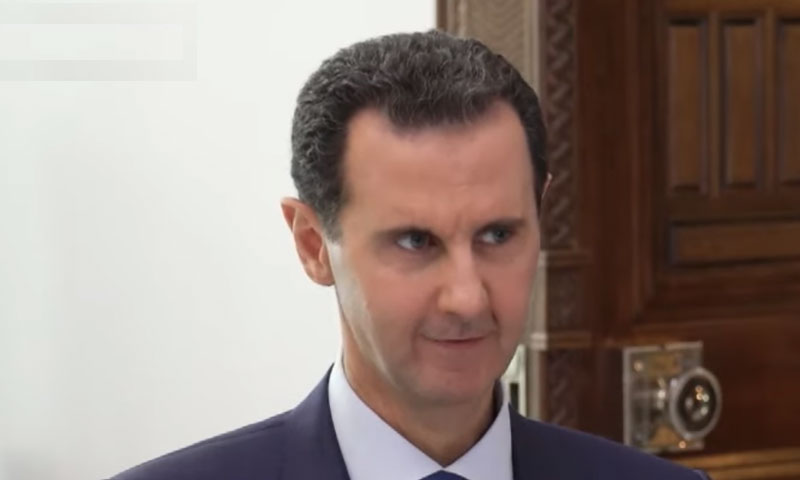 رئيس النظام السوري بشار الأسد في لقاء مع قناة rt الروسية 9 تشرين الثاني 2019 (يوتيوب روسيا اليوم)