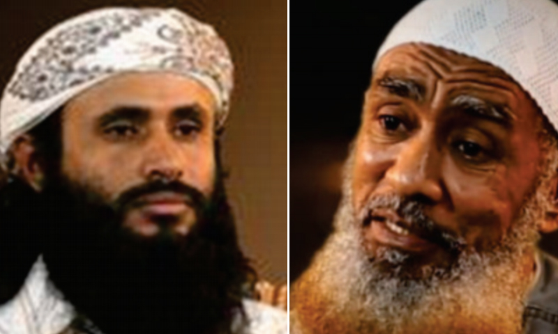 الزعيمين في تنظيم "القاعدة" سعد بن عاطف العولقي، وإبراهيم أحمد محمود القوصي، 2019، قناة "الحرة".