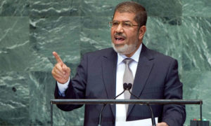 الرئيس المصري محمد مرسي، يخاطب المناقشة العامة للدورة السابعة والستين للجمعية العامة.