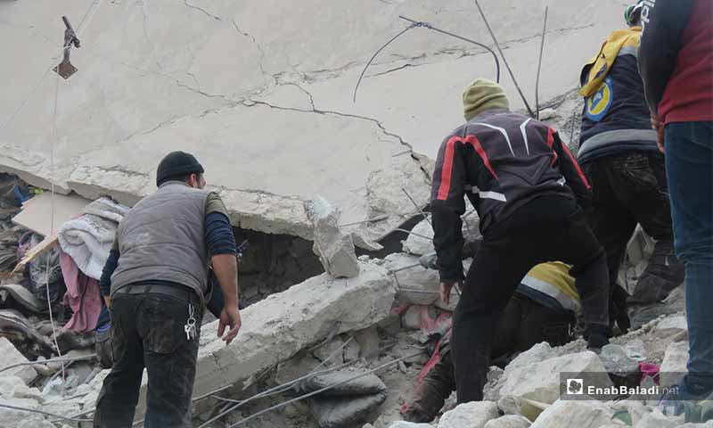 آثار القصف الروسي على قرية مرعيان في جبل الزاوية جنوب إدلب - 22 تشرين الثاني 2019 (عنب بلدي)