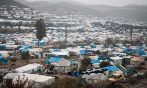 مخيم للنازحين في إدلب شمالي سوريا-12 من كانون الأول 2019، (AFP).