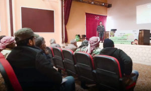 تدريبات نوعية بهدف توعية وإرشاد المزارعين في الشمال السوري (حساب منظمة بنفسج على الفيسبوك)
