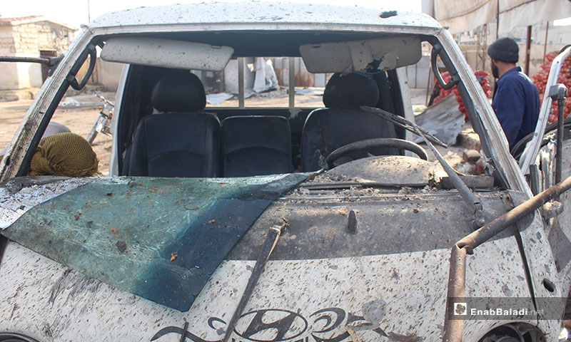 آثار قصف سوق الهال في معرة النعمان بريف إدلب - 2 من كانون الأول 2019 (عنب بلدي)