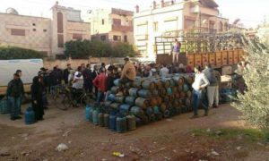 مركز غير معتمد لبيع الغاز في درعا (صفحة درعا اليوم)