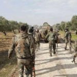 عناصر من قوات النظام السوري على أطراف معرة النعمان- 28 من كانون الثاني 2020 (ANNA)