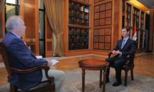 الرئيس السوري، بشار الأسد في مقابلة مع وكالة الصحافة الفرنسية (سانا)