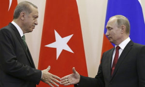 الرئيس التركي، رجب طيب أردوغان، والرئيس الروسي، فلاديمير بوتين (newsit)