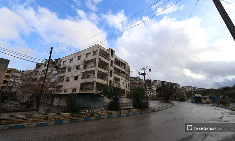 مدينة أريحا خالية من السكان  نتيجة القصف وتقدم قوات النظام 8 من شباط 2020 (عنب بلدي)