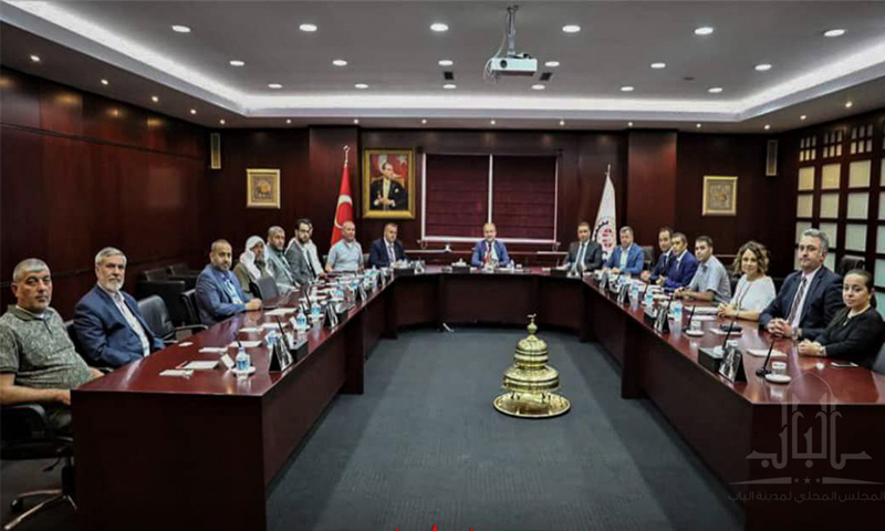 لقاء أعضاء من غرفة تجارة الباب مع غرفة تجارة غازي عينتاب التركية - 22 حزيران 2019 (مجلس الباب المحلي)
