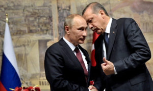الرئيس التركي، رجب طيب أردوغان والروسي فلاديمير بوتين (رويترز)