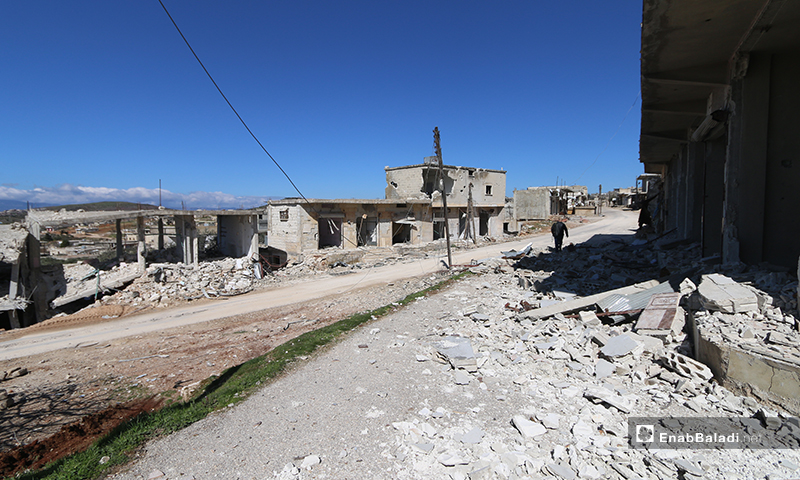 قرية كفرعويد بعد استعادة السيطرة عليها من قبل فصائل المعارضة - 2آذار 2020 (عنب بلدي)