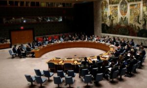 اجتماع مجلس الأمن التابع للأمم المتحدة حول سوريا في مقر الأمم المتحدة في نيويورك، الولايات المتحدة الأمريكية- 12 آذار 2018 (رويترز)
