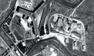 صورة لسجن صيدنايا العسكري قرب العاصمة السورية دمشق من الأقمار الإصطناعية -(منظمة العفو الدولية)