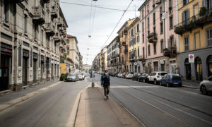شارع فارغفي في منطقة نافيجلي في ميلانو بإيطاليا(NEW YORK TIMES)