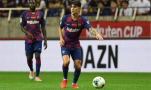 أليكس كولادو في مباراة الفريق الأول ضد تشيلسي على كأس راكوتين الودي في اليابان والتي خسرها برشلونة بنتيجة 2-1-23 تموز 2019  (AFLO/Alamy)