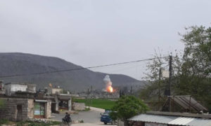انفجار في قرية الكستن بريف جسر الشغور - 5 نيسان 2020 (مصادر محلية)