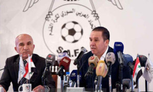 توقيع اتحاد كرة القدم السوري مع المدرب التونسي نبيل معلول 12 من آذار 2020 (صفحة اتحاد كرة القدم السوري في فيس بوك)