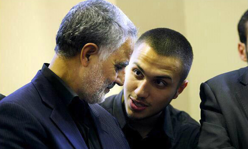 قائد لواء القدس قاسم سليماني مع جهاد عماد مغنية (حزب الله)
