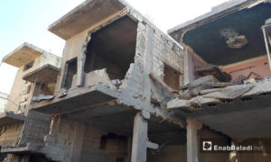 الدمار الذي خلفه قصف الطيران الحربي لمدينة الحولة بريف حمص الشمالي - 22 آب 2017 (عنب بلدي)
