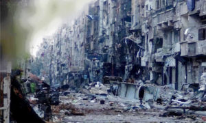 مخيم اليرموك بدمشق 2015 (موقع الهدف)
