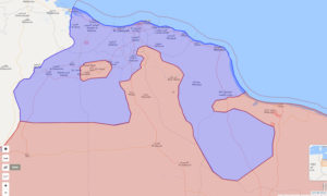 خريطة السيطرة الميدانية في غربي ليبيا - 5 حزيران 2020 (Livemap)