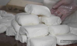 صناعة الأجبان والالبان في بلدة الدانا بريف إدلب الشمالي - أيار 2020 (عنب بلدي / شادية تعتاع)