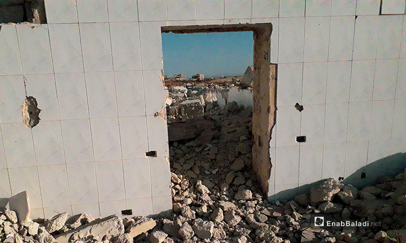 صور تظهر دمار الشركة الليبية شرق بلدة اللجين في درعا - 11 حزيران 2020 (عنب بلدي / درعا)
