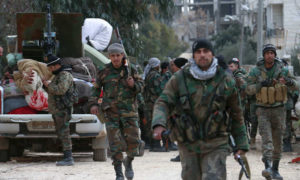قوات النظام السوري غربي حلب - 16 شباط 2020 (AFP)