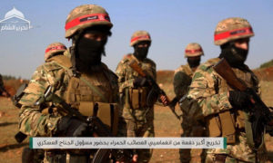 مقاتلون من العصائب الحمراء خلال تخريج دفعة - 19 أيار 2020 (إباء)