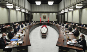 اجتماع للرئاسة التركية في المجمع الرئاسي بأنقرة= 9 من حزيران الرئاسة التركية/تويتر)
