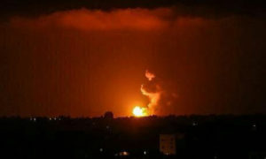 صورة للانفجار الذي تداوله الناشطون الإيرانيون على 