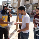 اجراءات كورونا خلال امتحانات الشهادة الثانوية في مدينة الباب بريف حلب الشمالي - 12 من تموز 2020 (عنب بلدي / عاصم الملحم )