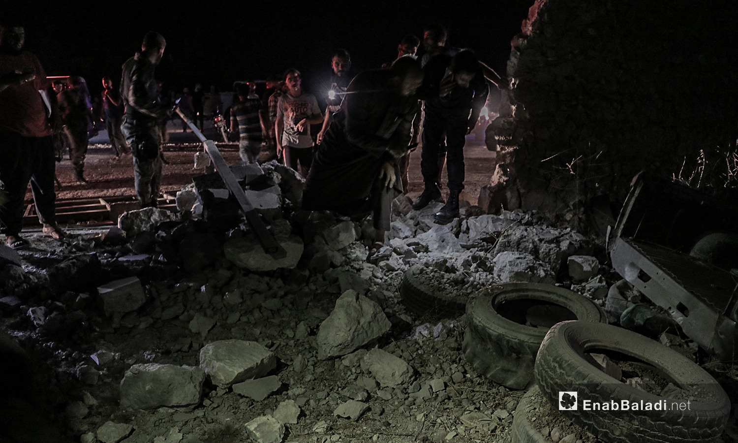 انفجار عبوة ناسفة في إحدى الأراضي الزراعية على أطراف مدينة الباب في ريف حلب الشمالي الشرقي - 27 من تموز 2020 (عنب بلدي / عاصم الملحم )