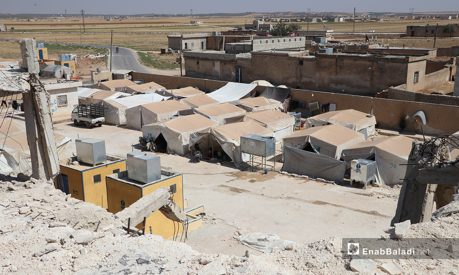 مخيم "قبتان" قرب بلدة أخترين بريف حلب الشمالي - 17 تموز 2020 (عنب بلدي/عاصم الملحم)