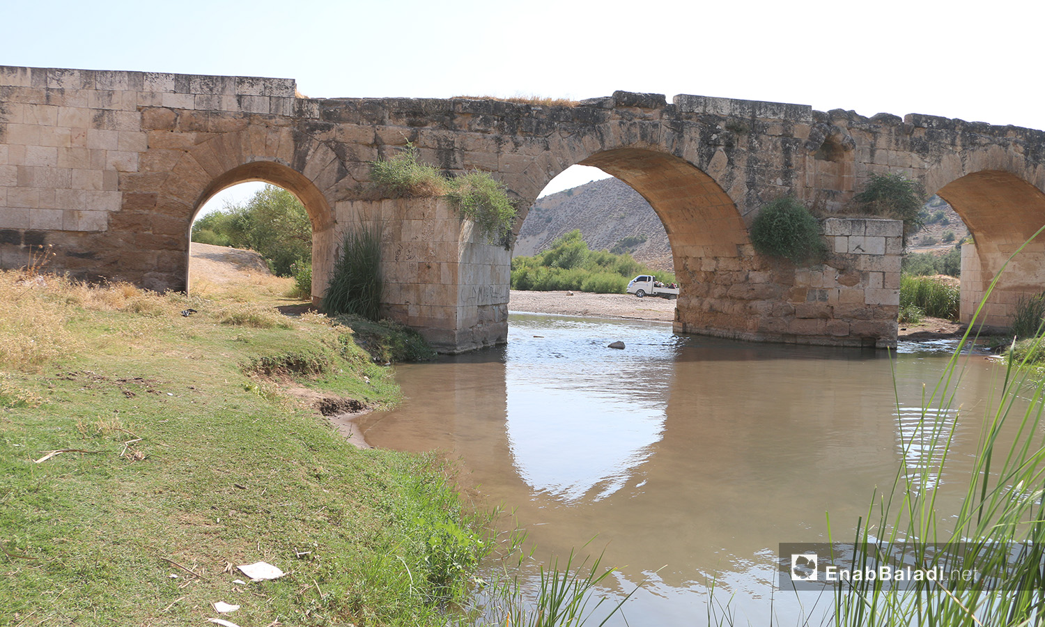 الجسر الروماني في عفرين شمالي سوريا - 21 تموز 2020 (عنب بلدي/عبد السلام مجعان)