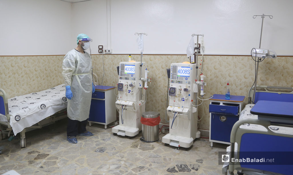 قسم علاج فيروس "كورونا المستجد" في مشفى الزراعة بمدينة إدلب - 14 حزيران 2020 (عنب بلدي\يوسف غريبي)