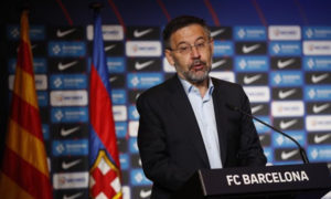 رئيس نادي برشلونة الإسباني، جوسيب ماريا بارتوميو خلال تصريحاته اليوم- 26 من تموز (fcbarcelona)