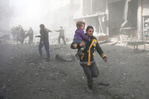 قصف على حمورية في الغوطة الشرقية - 19 شباط (AFP)