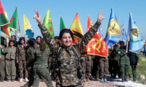 مقاتلات في قوات سورية الديمقراطية (مكتب العلاقات الدبلوماسية لوحدات حماية المرأة)