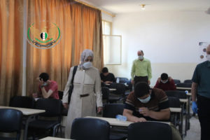امتحان في أحد مراكز التعليم للحكومة السورية المؤقتة - 14 آب 2020 (الصفحة الرسمية للحكومة السورية المؤقتة) 
