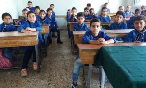 طلاب في مدرسة عرطوز المختلطة بريف دمشق 20 من تشرين الثاني 2019 (صفحة المدرسة)