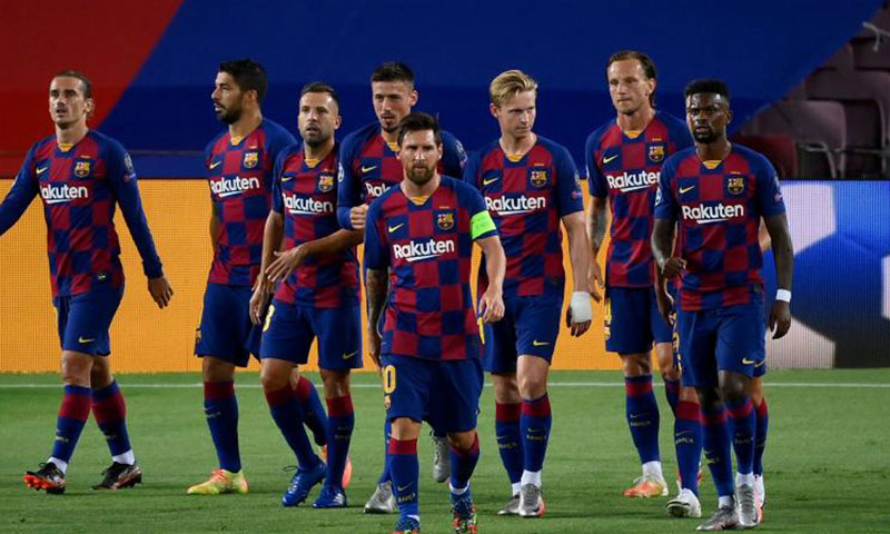 يستعد فريق برشلونة لمواجهة بايرن ميونيخ في 14 من آب الحالي (ِAFP)