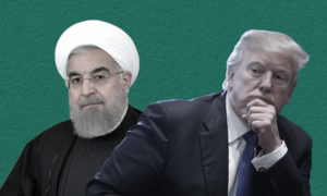 الرئيسان الأمريكي دونالد ترامب والإيراني حسن روحاني (تعديل عنب بلدي)