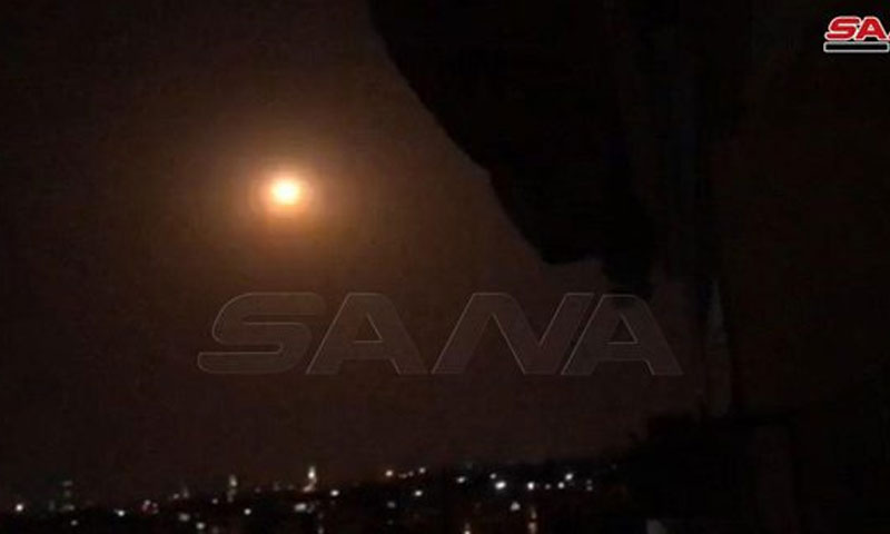 صور نشرتها سانا للقصف الإسرائيلي 31 من آب 2020 (سانا)