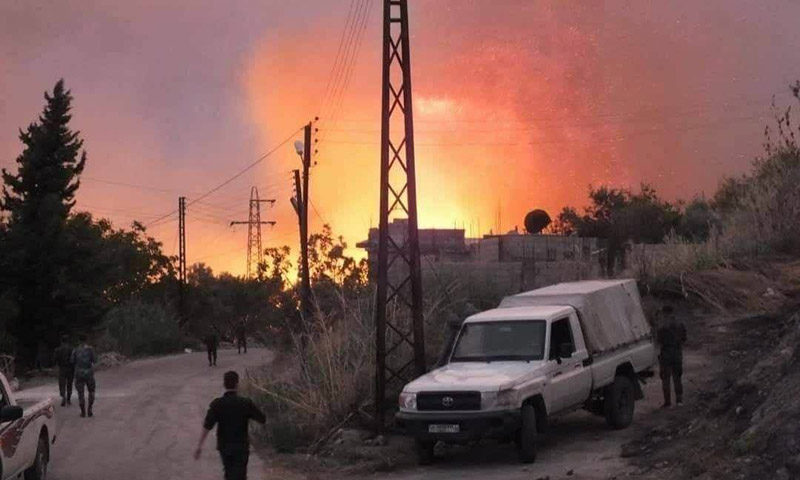 إخماد الحرائق المندلعة في ريف اللاذقية، 9 من تشرين الأول 2020 (تشرين)