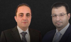 رجلا الأعمال السوريين مجمد فاضل قاطرجي ووسيم أنور قطان (تعديل عنب بلدي)