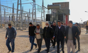 مسؤولون سوريون وأتراك في محطة عفرين للكهرباء – 19 من تشرين الثاني 2020 (مجلس عفرين المحلي) 